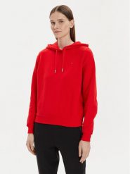Tommy Hilfiger Bluza Flag WW0WW41245 Czerwony Relaxed Fit. Czerwone bluzy damskie Tommy Hilfiger, m, bez wzorów, z bawełny, bez ramiączek, bez kaptura. Za 399.99 zł.