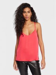 TWINSET Top 231TP2433 Różowy Regular Fit. Czerwone topy damskie Twinset, bez wzorów, z wiskozy, bez kołnierzyka, bez ramiączek. Za 769.99 zł.
