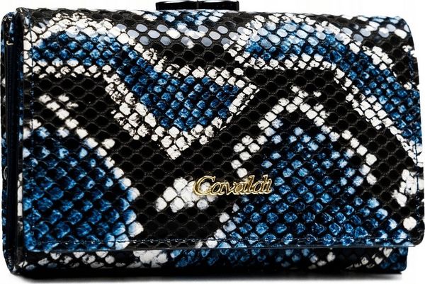 4U Cavaldi Portfel damski ze skóry naturalnej i ekologicznej o fakturze imitującej skórę węża - 4U Cavaldi NoSize. Portfele damskie 4U Cavaldi, ze skóry. Za 99.85 zł.