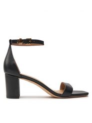 LAUREN RALPH LAUREN Sandały 802927949001 Czarny. Czarne sandały damskie Lauren Ralph Lauren, bez wzorów, ze skóry, bez obcasa, na słupku, bez zapięcia. W wyprzedaży za 439.99 zł.