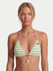 Roxy Góra od bikini Tiki Tri ERJX305732 Zielony. Zielone stroje kąpielowe damskie Roxy, s, bez wzorów, z syntetyku. Za 239.99 zł.
