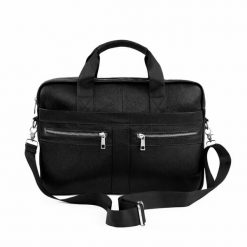 Duża skórzana męska torba na laptopa i dokumenty Solier SL45 Milo czarny. Czarne torby na laptopa damskie bez wzorów. Za 329.00 zł.
