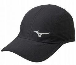 Czapka tenisowa Mizuno Dry Lite Cap czarny. Czarne czapki damskie Mizuno, bez wzorów, klasyczne. Za 109.99 zł.