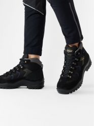 Grisport Trekkingi 13610S70G Czarny. Czarne botki męskie Grisport, bez wzorów, ze skóry, bez obcasa, bez zapięcia. Za 163.99 zł.