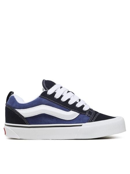 Vans Tenisówki Knu Skool VN0009QCNWD1 Granatowy. Niebieskie trampki i tenisówki damskie Vans, bez wzorów, ze skóry, bez zapięcia. Za 210.52 zł.