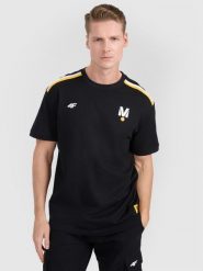 4F T-shirt regular z nadrukiem uniseks 4F x Drift Masters - czarny S. Czarne t-shirty męskie 4F, m, bez wzorów, z bawełny, bez kołnierzyka, bez ramiączek. Za 119.99 zł.