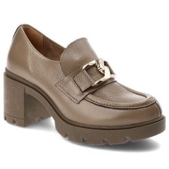 Beżowe Półbuty Lemar Damskie Wygodne Obuwie. Brązowe półbuty damskie Lemar, bez wzorów, ze skóry, eleganckie, bez obcasa, na obcasie, bez zapięcia. Za 299.00 zł.