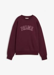 Bluza oversize z mieszanki bawełny. Czerwone bluzy damskie bonprix, bez wzorów, z bawełny, bez ramiączek, bez kaptura. Za 109.99 zł.
