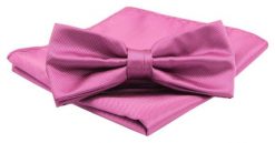 Męska Mucha z Poszetką Alties - Różowa. Czerwone krawaty i muchy Alties, bez wzorów, eleganckie. Za 54.00 zł.