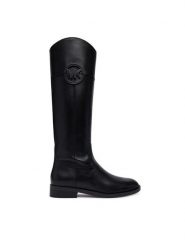 MICHAEL Michael Kors Kozaki Kimme 40F6KMFB5L Czarny. Czarne kozaki damskie MICHAEL Michael Kors, bez wzorów, ze skóry, bez obcasa, na płaskiej podeszwie, bez zapięcia. Za 1,239.00 zł.