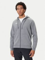 Under Armour Bluza Ua Rival 1379767 Szary Loose Fit. Szare bluzy męskie Under Armour, l, bez wzorów, z bawełny, bez ramiączek, bez kaptura. Za 229.99 zł.
