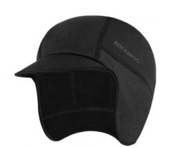 Zimowa czapka sportowa unisex Rockbros YPP043. Czarne czapki damskie ROCKBROS, na zimę, bez wzorów, z materiału, sportowe. Za 29.00 zł.