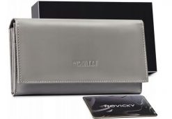 Portfel skórzany Cavaldi RD-23-GCL-0979 szary. Szare portfele damskie 4U Cavaldi, ze skóry. Za 67.99 zł.