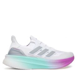 Buty do biegania adidas. Białe obuwie sportowe damskie Adidas, bez wzorów, bez zapięcia, do biegania. Za 799.99 zł.