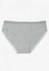 Jasnoniebieskie Bawełniane Majtki Figi Ozdobione Koronką Talirella. Niebieskie majtki damskie Born2be, z bawełny. Za 4.99 zł.