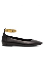 Gino Rossi Baleriny ROSLIN-SLT569P-19 Czarny. Czarne balerinki damskie Gino Rossi, bez wzorów, ze skóry, bez obcasa, bez zapięcia. Za 349.99 zł.