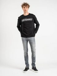 Les Hommes Bluza | LLH401-758P | Round Neck Sweater | Mężczyzna | Czarny. Czarne bluzy męskie Les Hommes, l, bez wzorów, z bawełny, bez ramiączek, bez kaptura. W wyprzedaży za 439.00 zł.
