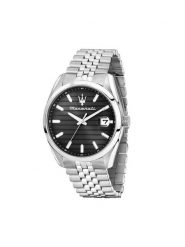 Maserati Zegarek Attrazione R8853151026 Srebrny. Szare, analogowe zegarki męskie maserati, bez wzorów, srebrne. Za 989.99 zł.