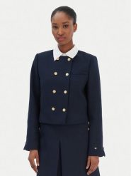 Tommy Hilfiger Kurtka przejściowa WW0WW47792 Granatowy Regular Fit. Niebieskie kurtki damskie Tommy Hilfiger, bez wzorów, z syntetyku, bez kaptura. Za 1,229.99 zł.