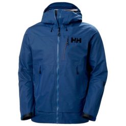 Wodoodporna kurtka Helly Hansen Odin Mountain Infinity Shell. Niebieskie kurtki sportowe męskie Helly Hansen, na zimę, m, bez wzorów, bez kaptura, narciarskie. W wyprzedaży za 2,573.50 zł.