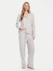LAUREN RALPH LAUREN Piżama ILN92453 Szary Regular Fit. Szare piżamy damskie Lauren Ralph Lauren, bez wzorów, z bawełny, bez ramiączek. Za 619.99 zł.