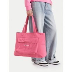 Torebka Roxy. Czerwone shopperki damskie Roxy, bez wzorów, bez dodatków. Za 79.99 zł.