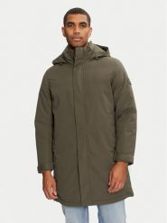 Tommy Hilfiger Parka MW0MW37369 Zielony Regular Fit. Zielone parki męskie Tommy Hilfiger, m, bez wzorów, z syntetyku, bez kołnierzyka, bez kaptura. Za 1,379.00 zł.