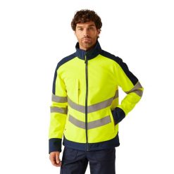 Kurtka Softshellowa Unisex Dla Dorosłych HiVis Odblaskowy Materiał. Niebieskie kurtki męskie Regatta, s, bez wzorów, z materiału, bez kaptura. Za 571.99 zł.
