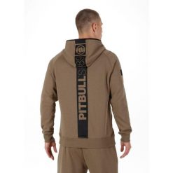 Bluza męska Pitbull rozpinana z kapturem Hermes. Brązowe bluzy męskie PITBULL, m, bez wzorów, sportowe, bez ramiączek, z kapturem. Za 299.00 zł.