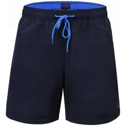 Męskie Spodenki Plażowe do Pływania (Kąpielówki) - Pako Jeans - Granatowe. Niebieskie kąpielówki męskie Pako Jeans, m, bez wzorów, z jeansu. Za 89.00 zł.