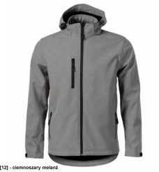 Performance 522 - ADLER - Softshell kurtka męska, 300 g/m2, 6% elastan, 94% poliester, - ciemnoszary melanż - rozmiar 4XL. Szare kurtki męskie MALFINI, m, bez wzorów, z elastanu, bez kaptura. Za 355.53 zł.