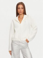 Guess Bluza V4BQ14 K7UW2 Biały Regular Fit. Białe bluzy damskie Guess, l, z aplikacjami, z wiskozy, bez ramiączek, bez kaptura. Za 209.99 zł.