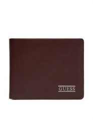 Guess Portfel SMNEBR LEA24 Brązowy. Brązowe portfele męskie Guess, z aplikacjami, ze skóry. Za 279.99 zł.