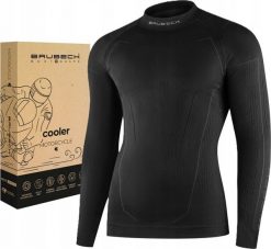 Brubeck LS1654M Bluza męska COOLER czarny M. Czarne bluzy męskie Brubeck, m, bez wzorów, bez ramiączek, bez kaptura. Za 252.86 zł.
