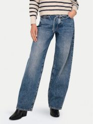 ONLY Jeansy Gianna 15347093 Niebieski Relaxed Fit. Niebieskie jeansy damskie ONLY, bez wzorów, z bawełny. Za 229.99 zł.
