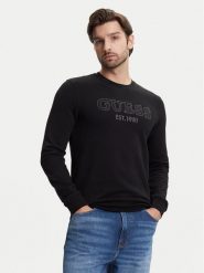 Guess Bluza M5YQ08 KCN01 Czarny Regular Fit. Czarne bluzy męskie Guess, m, z aplikacjami, z bawełny, bez ramiączek, bez kaptura. Za 279.99 zł.