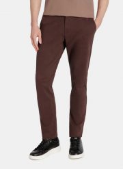 PAKO LORENTE - Brązowe spodnie chino z bawełną. Brązowe eleganckie spodnie męskie Pako Lorente, bez wzorów, z bawełny. Za 299.99 zł.