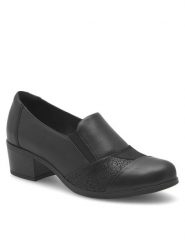Go Soft Półbuty EST-GUSTA-22 Czarny. Czarne półbuty damskie GO SOFT, bez wzorów, ze skóry, bez obcasa, na obcasie, bez zapięcia. Za 199.99 zł.