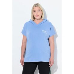 Damskie Bluza funkcyjna szybkoschnąca kaptur bez rękawów. Niebieskie bluzy damskie Ulla Popken, plus size, bez wzorów, z bawełny, casualowe, bez ramiączek, bez kaptura. Za 239.99 zł.