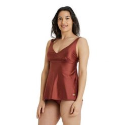 Strój kąpielowy damski Arena Tankini Glitter. Czerwone stroje kąpielowe damskie ARENA, s, bez wzorów. Za 129.99 zł.