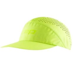 Czapka do biegania z daszkiem Pro Run Ultralight unisex. Zielone czapki damskie CEP, bez wzorów, z materiału, sportowe. Za 189.00 zł.