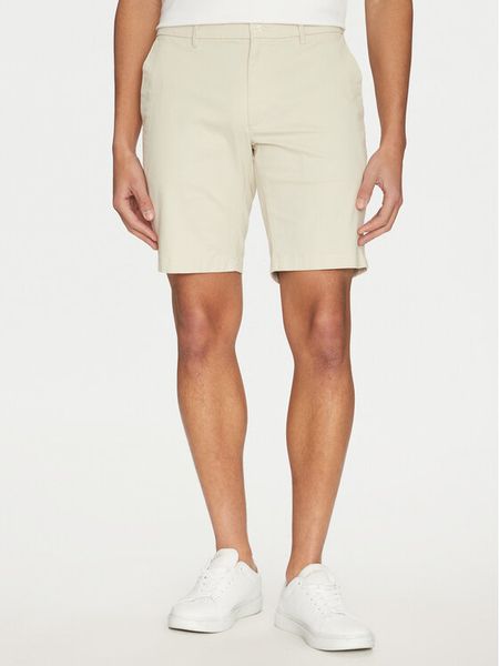 Calvin Klein Szorty materiałowe Modern Twill K10K114063 Beżowy Slim Fit. Brązowe szorty męskie Calvin Klein, bez wzorów, z bawełny. Za 219.99 zł.