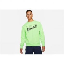 Bluza sportowa męska Nike Dri-fit Standard Issue. Zielone bluzy sportowe męskie Nike, l, bez wzorów, bez kaptura, dri-fit (nike). Za 399.00 zł.