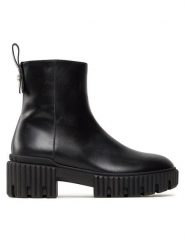 Baldinini Botki D4B365P1VISH0000 Czarny. Czarne botki damskie Baldinini, bez wzorów, ze skóry, bez obcasa, na słupku, bez zapięcia. Za 2,299.00 zł.