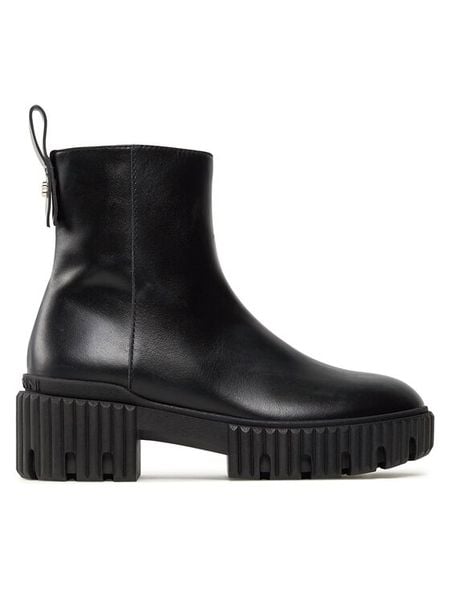 Baldinini Botki D4B365P1VISH0000 Czarny. Czarne botki damskie Baldinini, bez wzorów, ze skóry, bez obcasa, na słupku, bez zapięcia. Za 2,299.00 zł.
