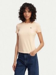 Lacoste T-Shirt TF5289 Pomarańczowy jasny Regular Fit. Brązowe t-shirty damskie Lacoste, bez wzorów, z bawełny, bez kołnierzyka, bez ramiączek. Za 319.99 zł.
