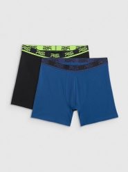 4F Bielizna bokserki (2-pack) męskie 4F x Robert Lewandowski - czarne M. Czarna bokserki męskie 4F, bez wzorów, z bawełny. Za 89.99 zł.