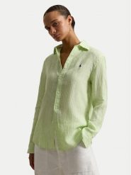 Polo Ralph Lauren Koszula 211A96158001 Zielony Classic Fit. Zielone koszule damskie Polo Ralph Lauren, xs, bez wzorów, ze lnu, bez kołnierzyka, bez ramiączek. Za 858.99 zł.