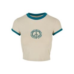 Koszulka court damska z elastycznego dżerseju Koszulka Urban Classics. Białe bluzki damskie Urban Classics, bez wzorów, z dżerseju, bez kołnierzyka, bez ramiączek. Za 152.50 zł.