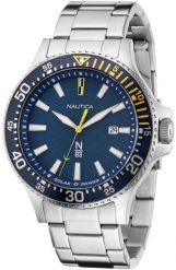 Zegarek Nautica Męski niebieska tarcza 43 mm (NAPCBF206). Niebieskie zegarki męskie Nautica, bez wzorów. Za 522.99 zł.